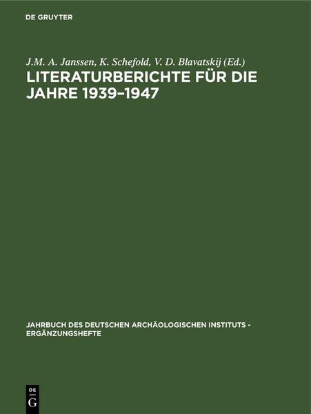 Produktbild: Literaturberichte f&uuml;r die Jahre 1939-1947