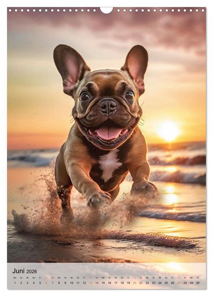 Produktbild: Franz&ouml;sische Bulldogge - ein Hund f&uuml;r die Familie (Wandkalender 2026 DIN A3 hoch), CALVENDO Monatskalender
