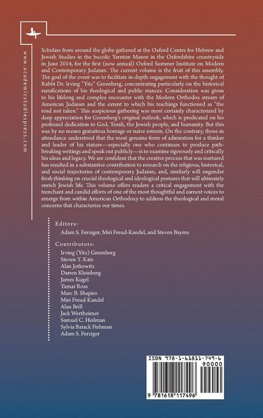 Produktbild: Yitz Greenberg and Modern Orthodoxy