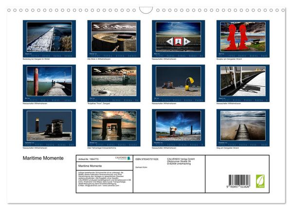 Produktbild: Maritime Momente (Wandkalender 2026 DIN A3 quer), CALVENDO Monatskalender