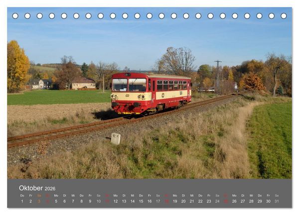 Produktbild: Eisenbahn Kalender 2026 - Oberlausitz und Nachbarl&auml;nder (Tischkalender 2026 DIN A5 quer), CALVENDO Monatskalender