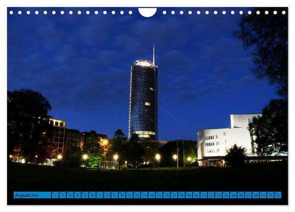 Produktbild: Essen Lichter der Nacht (Wandkalender 2026 DIN A4 quer), CALVENDO Monatskalender