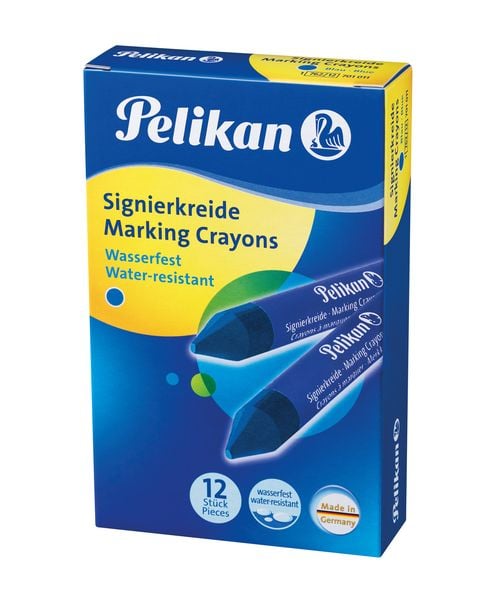 Produktbild: Pelikan Signierkreide f&uuml;r raue Untergr&uuml;nde, 12er Set, Blau