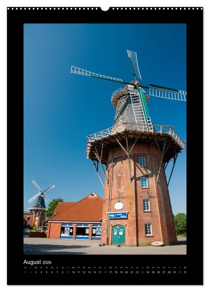 Produktbild: Windm&uuml;hlen in Deutschland (hochwertiger Premium Wandkalender 2026 DIN A2 hoch), Kunstdruck in Hochglanz