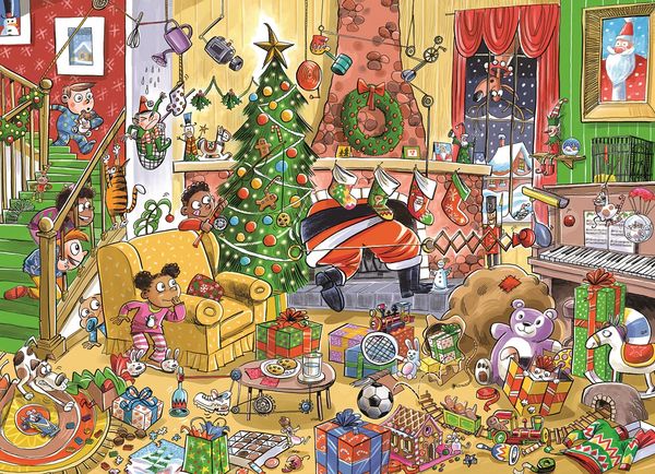 Produktbild: COBBLE HILL PUZZLES - Verr&uuml;ckte Weihnachten 1000 Teile