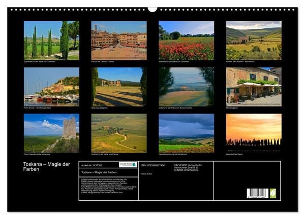 Produktbild: Toskana &ndash; Magie der Farben (Wandkalender 2027 DIN A2 quer), CALVENDO Monatskalender
