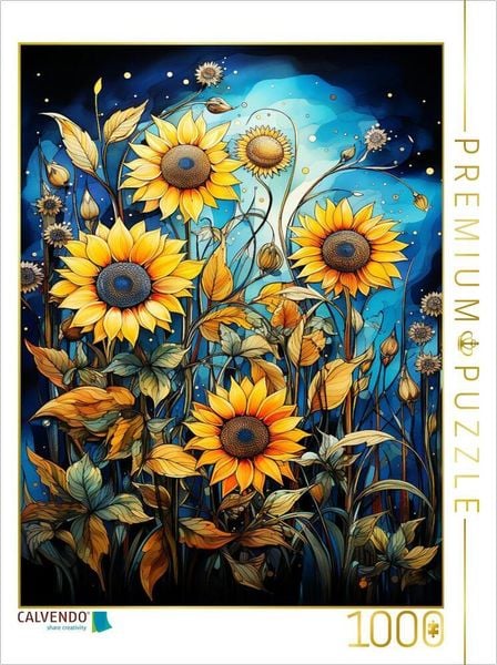 CALVENDO Puzzle Sonnenblumen | 1000 Teile Lege-Größe 64x48cm Foto-Puzzle für glückliche Stunden