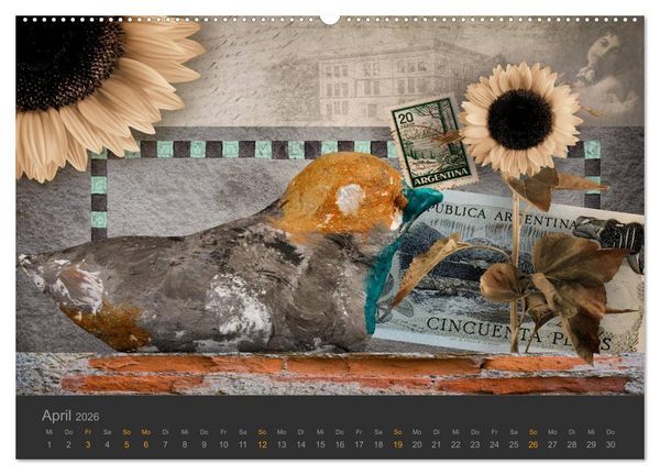 Produktbild: Patchwork - Vintage Impressionen (hochwertiger Premium Wandkalender 2026 DIN A2 quer), Kunstdruck in Hochglanz