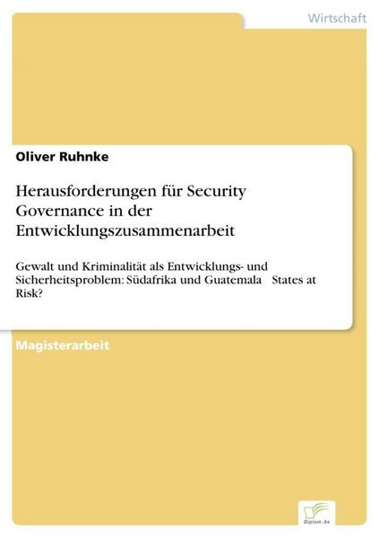Produktbild: Herausforderungen f&uuml;r Security Governance in der Entwicklungszusammenarbeit