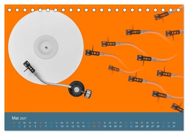 Produktbild: Vinyl im Fokus (Tischkalender 2027 DIN A5 quer), CALVENDO Monatskalender