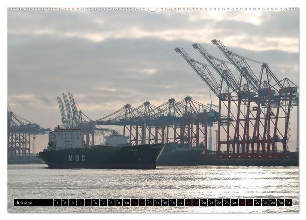 Produktbild: Shipspotting Hamburg (Wandkalender 2026 DIN A2 quer), CALVENDO Monatskalender