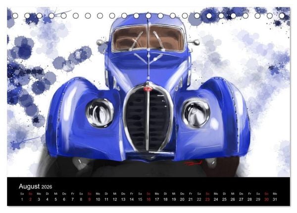 Produktbild: Classic Car Art by Reinhold Art&acute;s (Tischkalender 2026 DIN A5 quer), CALVENDO Monatskalender