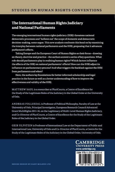Produktbild: The International Human Rights Judiciary and National Parliaments