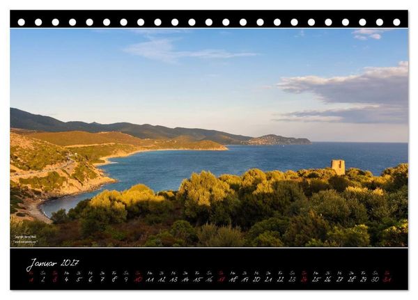 Produktbild: Sardinien Panoramakalender / CH-Version (Tischkalender 2027 DIN A5 quer), CALVENDO Monatskalender