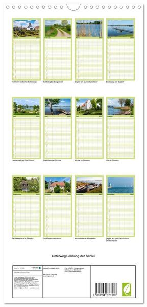 Produktbild: Familienplaner 2027 - Unterwegs entlang der Schlei mit 5 Spalten (Wandkalender, 21 x 45 cm) CALVENDO
