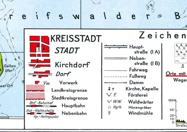 Produktbild: Historische Karte: Insel R&uuml;gen 1949 (gerollt)