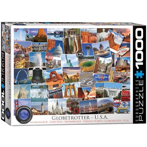 Produktbild: Puzzle 1000 Teile - Globetrotter Collection: US