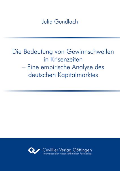 Produktbild: Die Bedeutung von Gewinnschwellen in Krisenzeiten