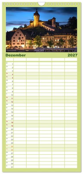 Produktbild: Familienplaner 2027 - Schaffhausen - n&ouml;rdlichste Stadt der Schweiz mit 5 Spalten (Wandkalender, 21 x 45 cm) CALVENDO