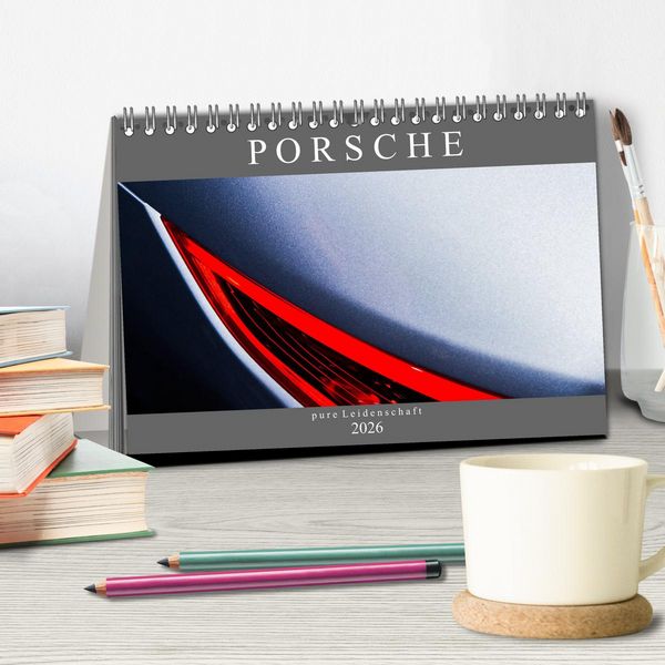 Produktbild: Porsche - pure Leidenschaft (Tischkalender 2026 DIN A5 quer), CALVENDO Monatskalender