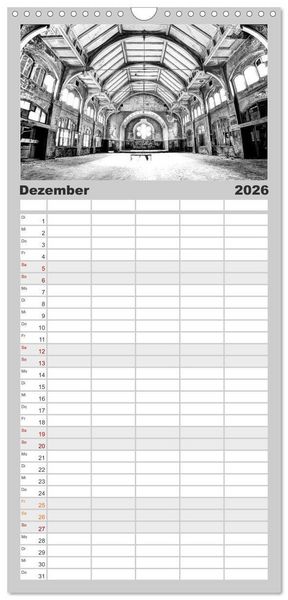 Produktbild: Familienplaner 2026 - Lost Beauty mit 5 Spalten (Wandkalender, 21 x 45 cm) CALVENDO