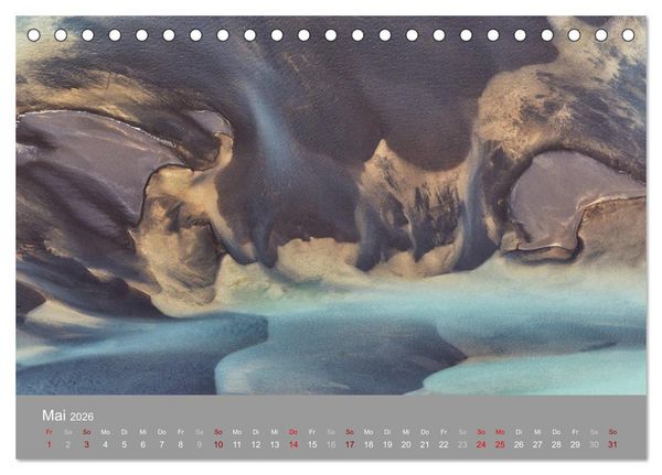 Produktbild: Naturkunst - Luftbilder (Tischkalender 2026 DIN A5 quer), CALVENDO Monatskalender