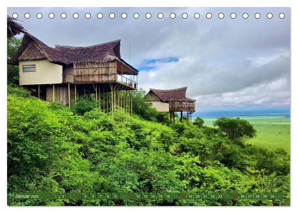 Produktbild: Im Einklang mit der Natur - Soroi Lions Bluff Lodge Kenia (Tischkalender 2026 DIN A5 quer), CALVENDO Monatskalender