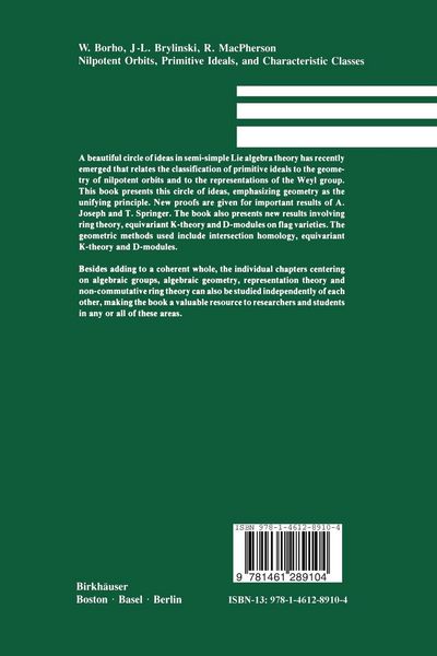 Produktbild: Nilpotent Orbits, Primitive Ideals, and Characteristic Classes