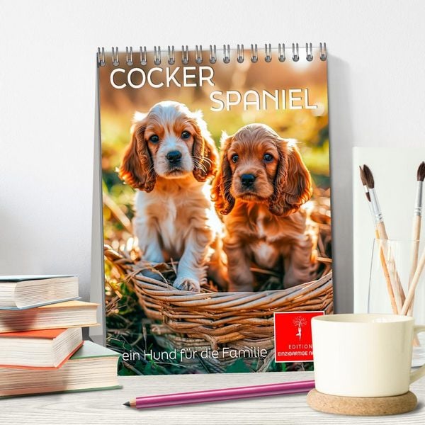 Produktbild: Cocker Spaniel - ein Hund f&uuml;r die Familie (Tischkalender 2026 DIN A5 hoch), CALVENDO Monatskalender