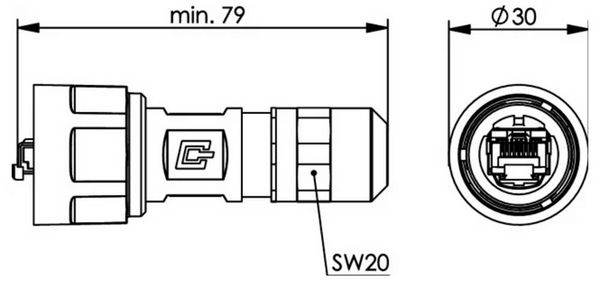 Produktbild: Teleg&auml;rtner 100007455 Sensor-/Aktor-Steckverbinder RJ45 Stecker 1St.