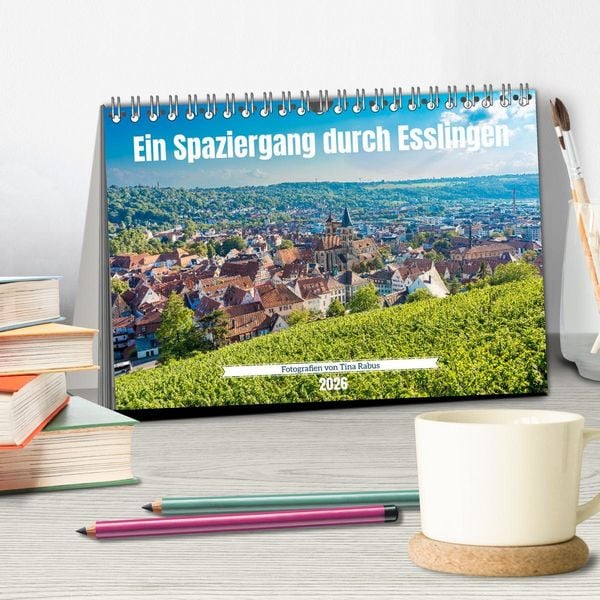 Produktbild: Ein Spaziergang durch Esslingen (Tischkalender 2026 DIN A5 quer), CALVENDO Monatskalender