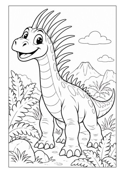 Produktbild: Dino Malbuch f&uuml;r Kinder ab 4 Jahren mit 50 s&uuml;&szlig;en Ausmalbildern
