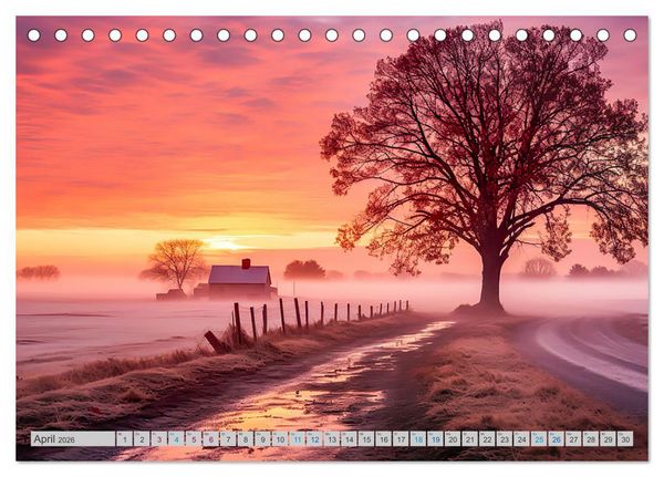 Produktbild: Magische Nebelmomente (Tischkalender 2026 DIN A5 quer), CALVENDO Monatskalender