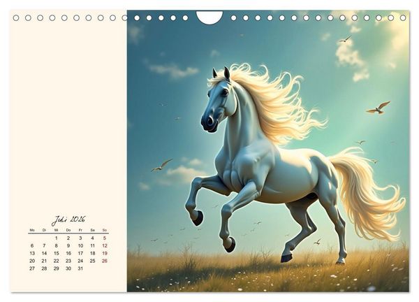 Produktbild: Fantasiewelten - Pferde (Wandkalender 2026 DIN A4 quer), CALVENDO Monatskalender