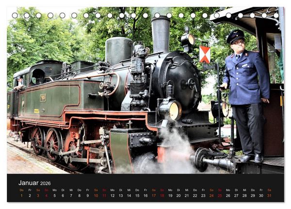 Produktbild: Dampflok-Nostalgie - 2026 schwergewichtige Lokomotiven (Tischkalender 2026 DIN A5 quer), CALVENDO Monatskalender