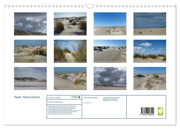 Produktbild: Texel. Neue D&uuml;nen (Wandkalender 2026 DIN A3 quer), CALVENDO Monatskalender