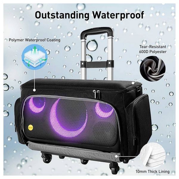 Produktbild: Ikarao Trolley IKARAO-X1-TROL (L x B x H) 29 x 51 x 27cm Schwarz, Silber IKARAO-X1-TROL
