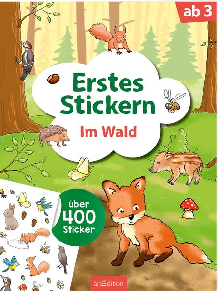 Erstes Stickern – Im Wald, Taschenbuch von , arsedition, 978-3-8458-6946-9