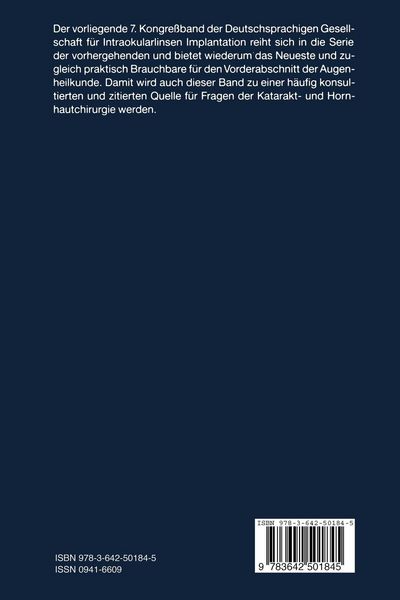 Produktbild: 7. Kongre&szlig; der Deutschsprachigen Gesellschaft f&uuml;r Intraokularlinsen Implantation