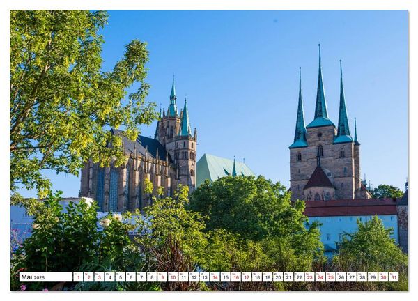 Produktbild: Romantisches Erfurt - Bilder einer Stadt voller Geschichte (Wandkalender 2026 DIN A4 quer), CALVENDO Monatskalender