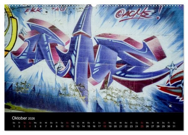 Produktbild: Graffiti - Kunst aus der Dose (Wandkalender 2026 DIN A2 quer), CALVENDO Monatskalender