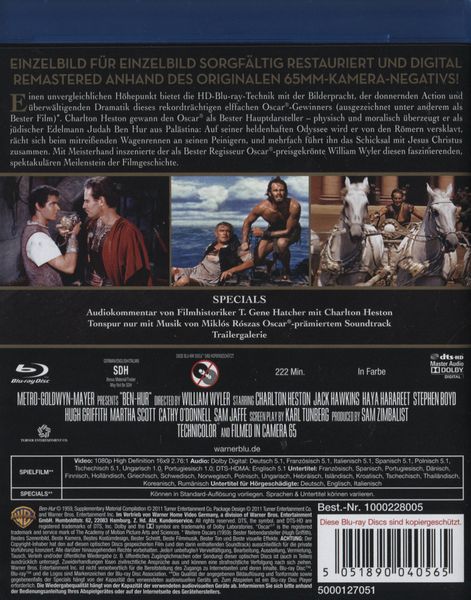 Produktbild: Ben Hur [2 BRs]