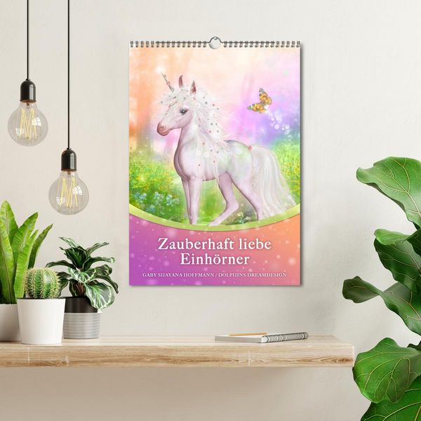 Produktbild: Zauberhaft liebe Einh&ouml;rner - Kalender (Wandkalender 2026 DIN A3 hoch), CALVENDO Monatskalender