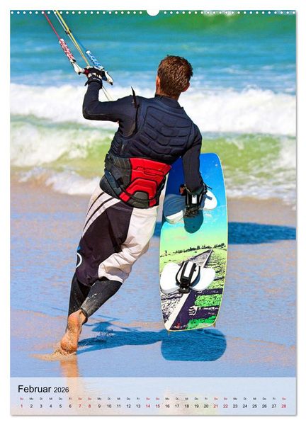 Produktbild: Kitesurfen - Fun pur (Wandkalender 2026 DIN A2 hoch), CALVENDO Monatskalender