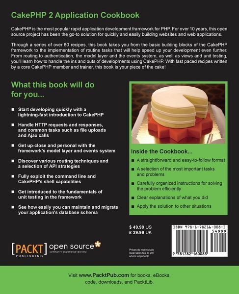 Produktbild: Cakephp 2 Application Cookbook