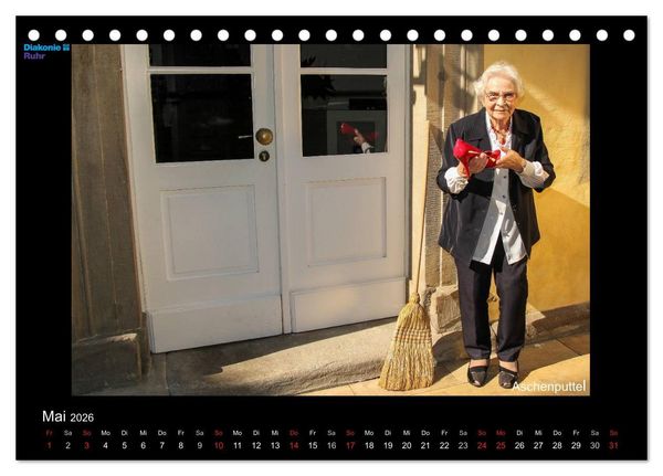 Produktbild: "Sch&ouml;nheit im Alter" - die Feierabendh&auml;user zu Gast im M&auml;rchenland der Br&uuml;der Grimm (Tischkalender 2026 DIN A5 quer), CALVENDO Monatskalender