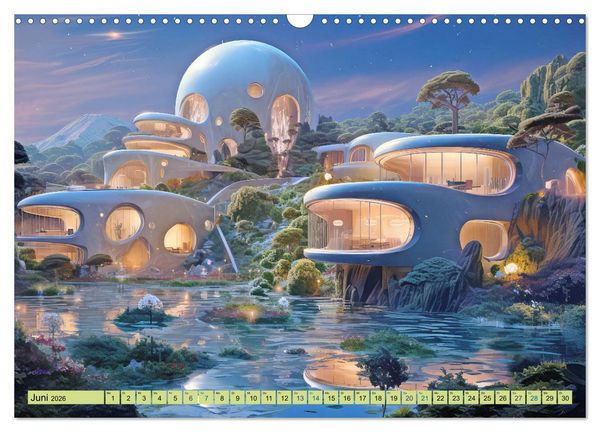Produktbild: Futuristische moderne Behausungen (Wandkalender 2026 DIN A3 quer), CALVENDO Monatskalender