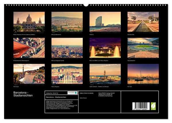 Produktbild: Barcelona - Stadtansichten (hochwertiger Premium Wandkalender 2026 DIN A2 quer), Kunstdruck in Hochglanz