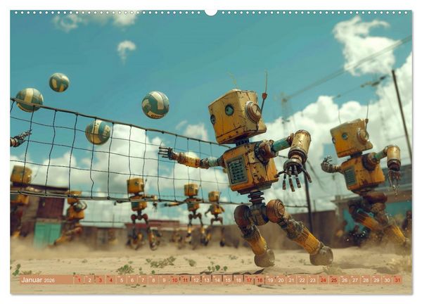 Produktbild: Neues aus dem Roboter Sport Club (hochwertiger Premium Wandkalender 2026 DIN A2 quer), Kunstdruck in Hochglanz