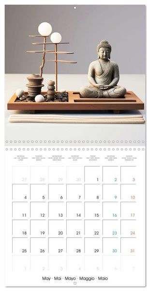 Produktbild: Instant paisible (Calendrier mural carr&eacute; 2026 30x30 cm) Calendrier double avec une page pour vos prises de notes